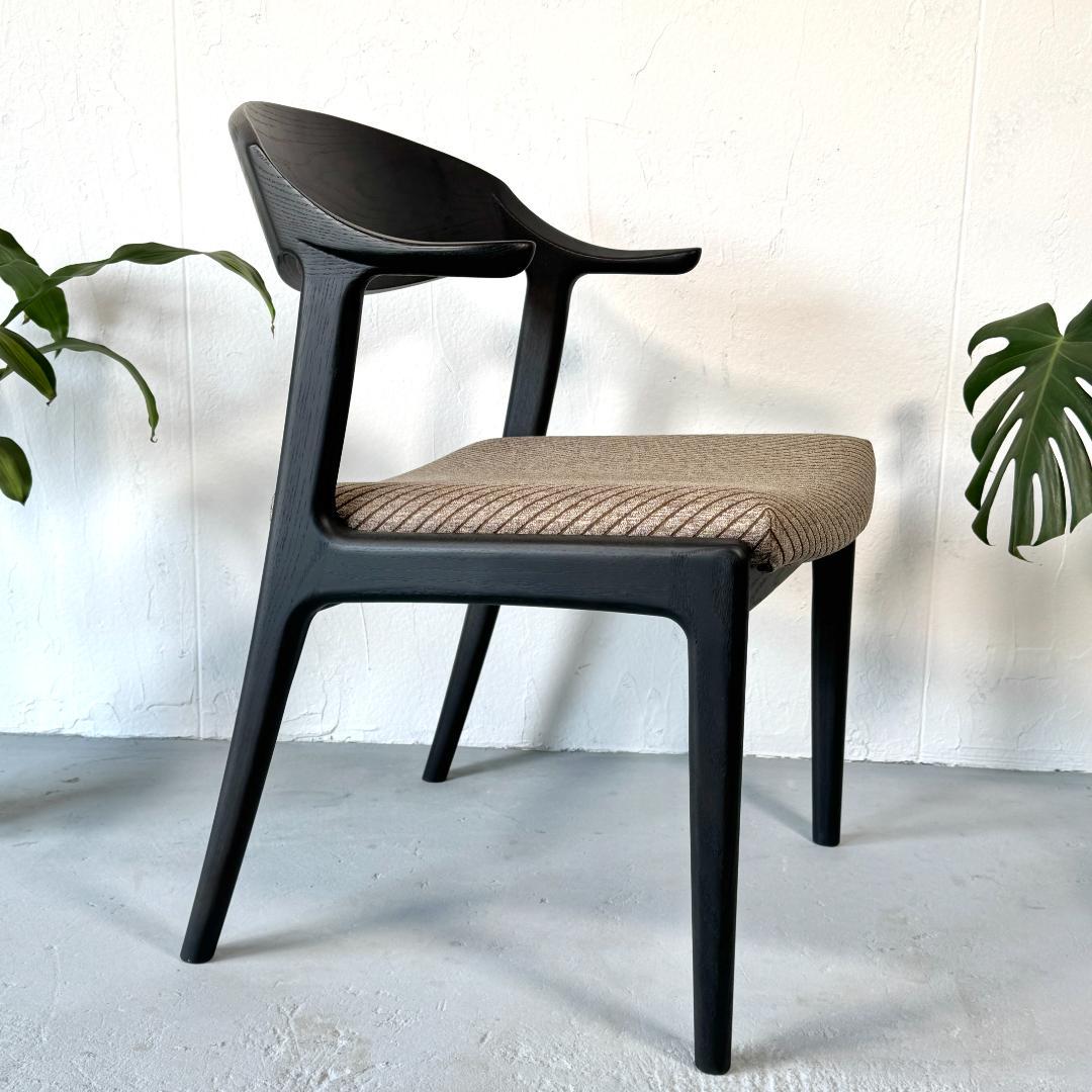 ①美品 ナガノインテリア DC354 ダイニングチェア 張座 ハンギング機能