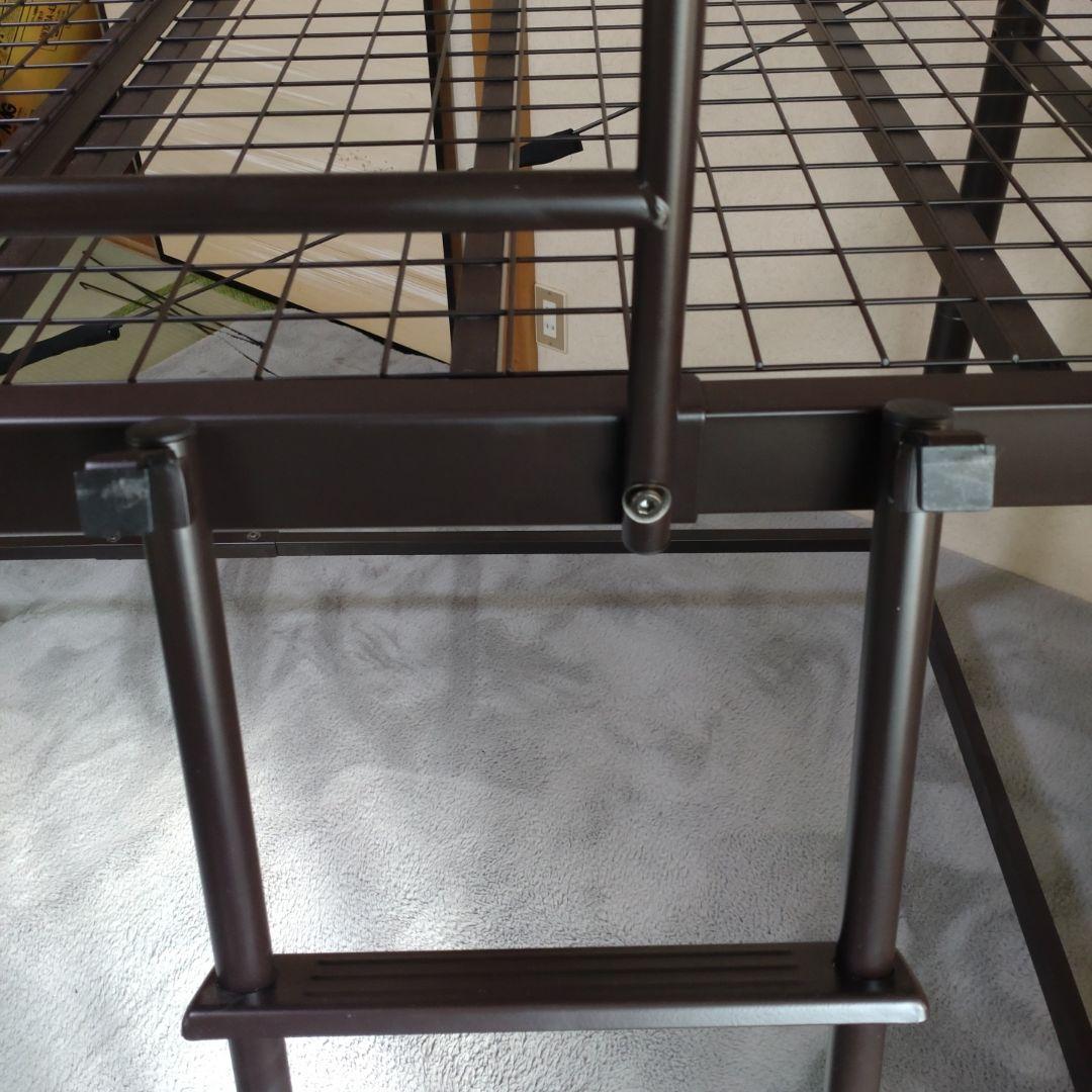 黒のロフトベッド シングルサイズ