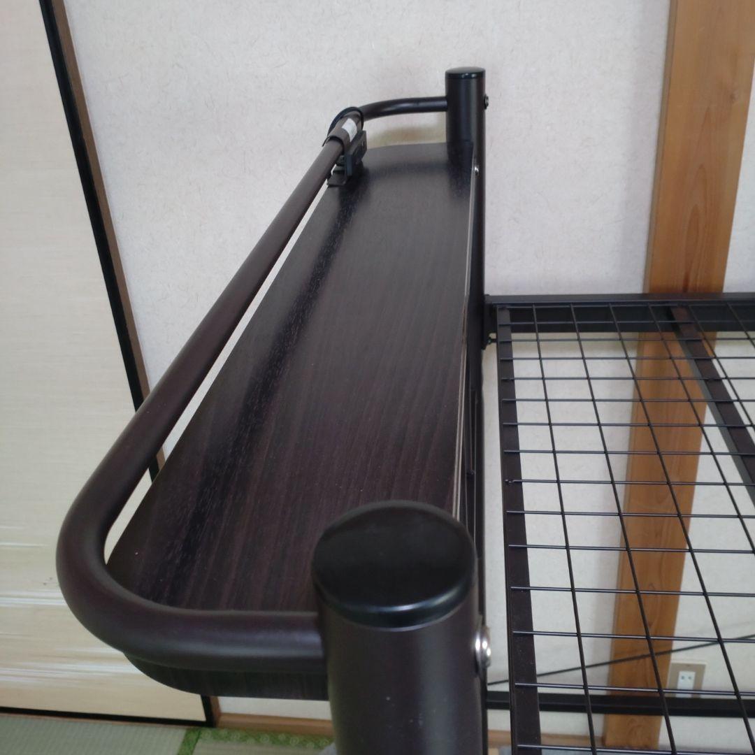 黒のロフトベッド シングルサイズ