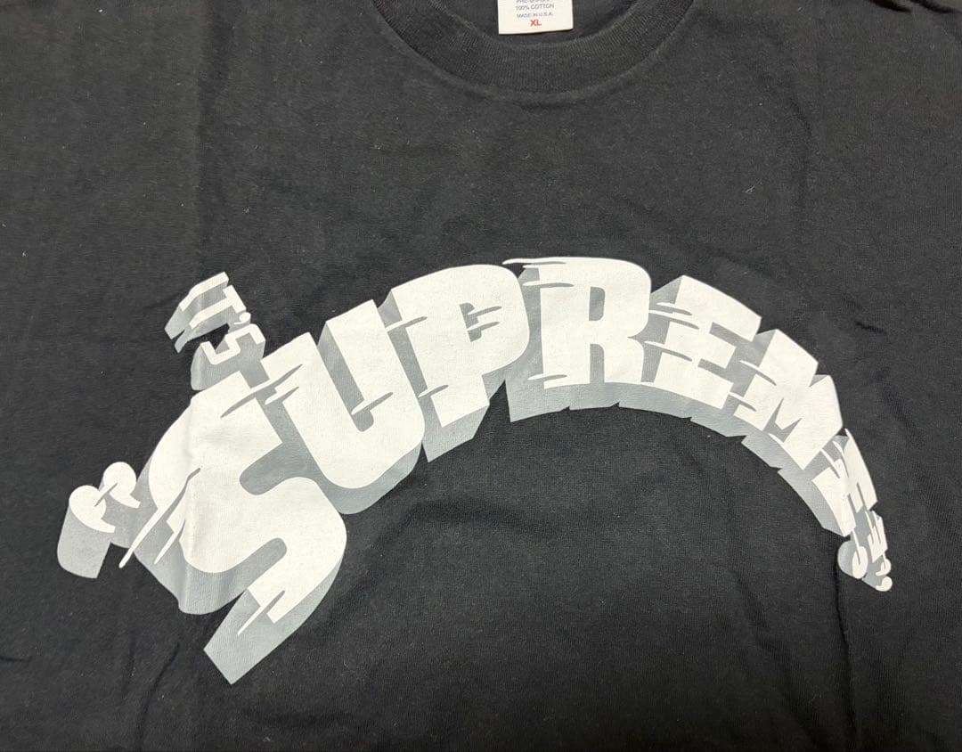 Supreme ロゴ　Tシャツ XL ブラック