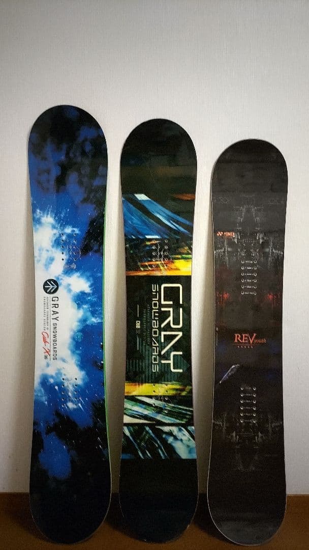キッズスノーボード3点　gray yonex　【バラ売りです】