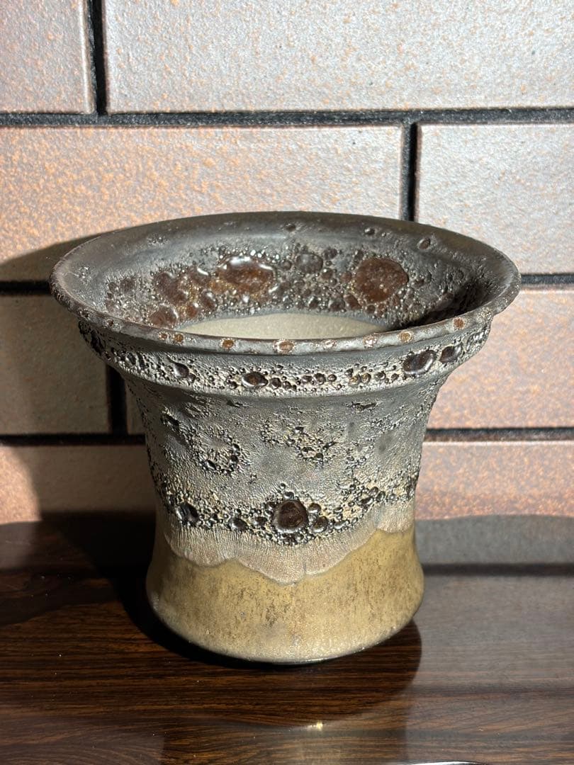 中川智治　植木鉢　作家鉢　陶器鉢