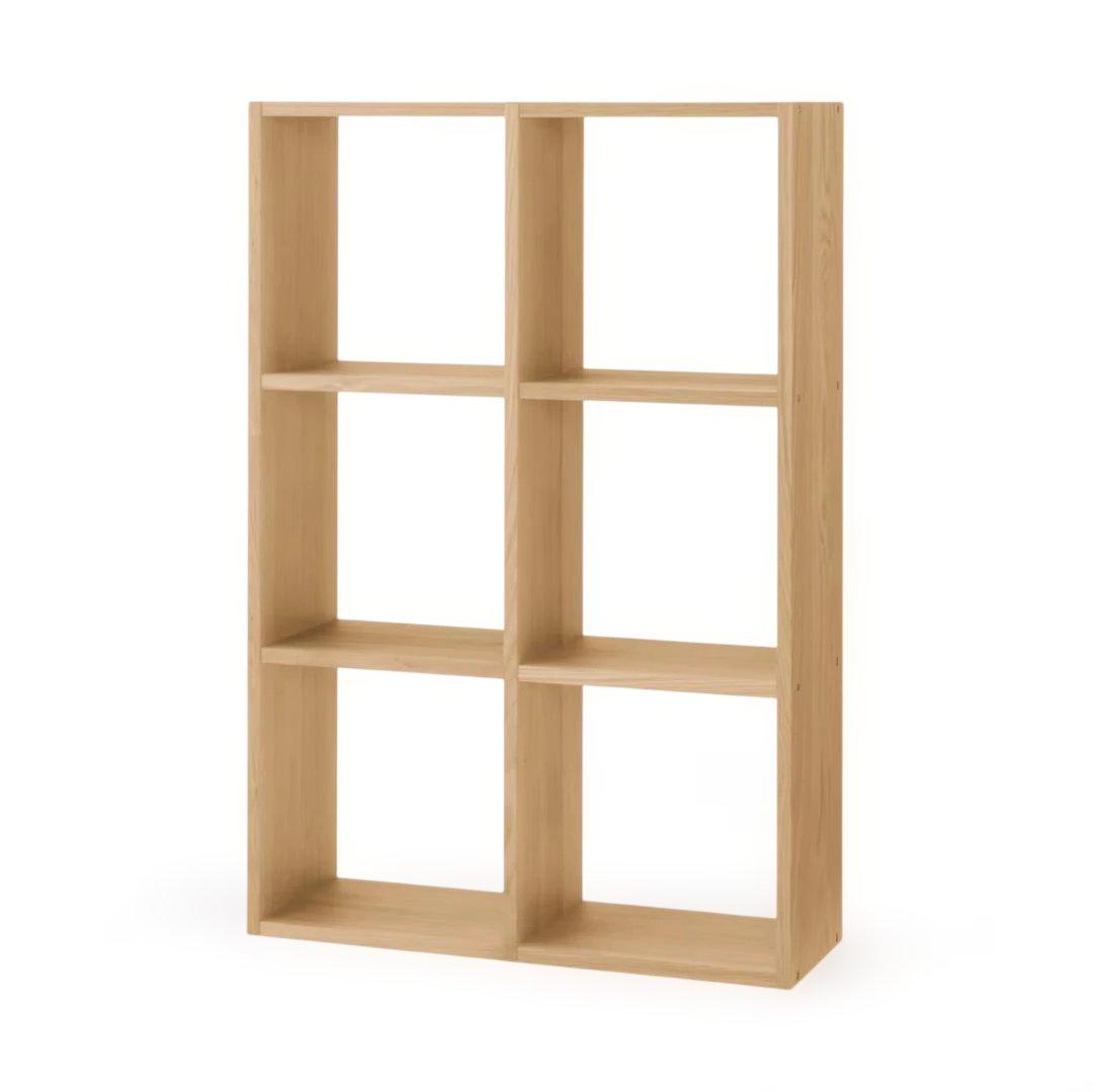 【12/20 期間限定出品】無印良品 スタッキングシェルフ　３段×２列　オーク材