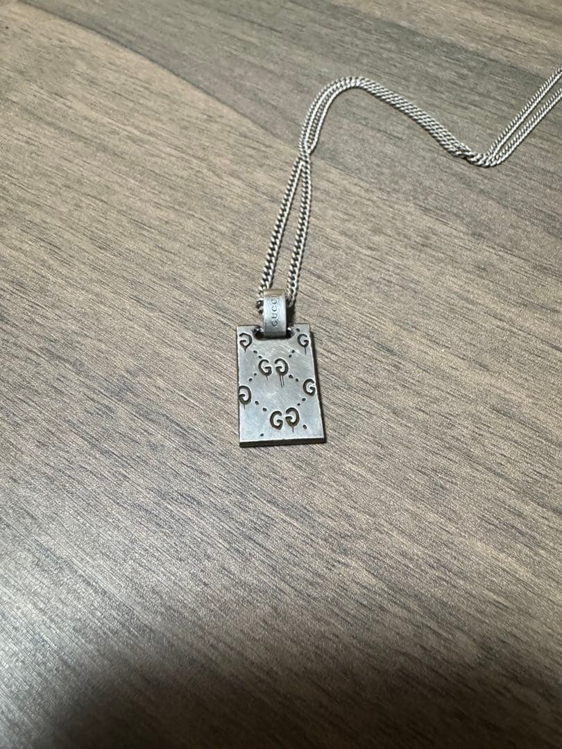 しずく様　GUCCI シルバー ネックレス GGパターン　スカル