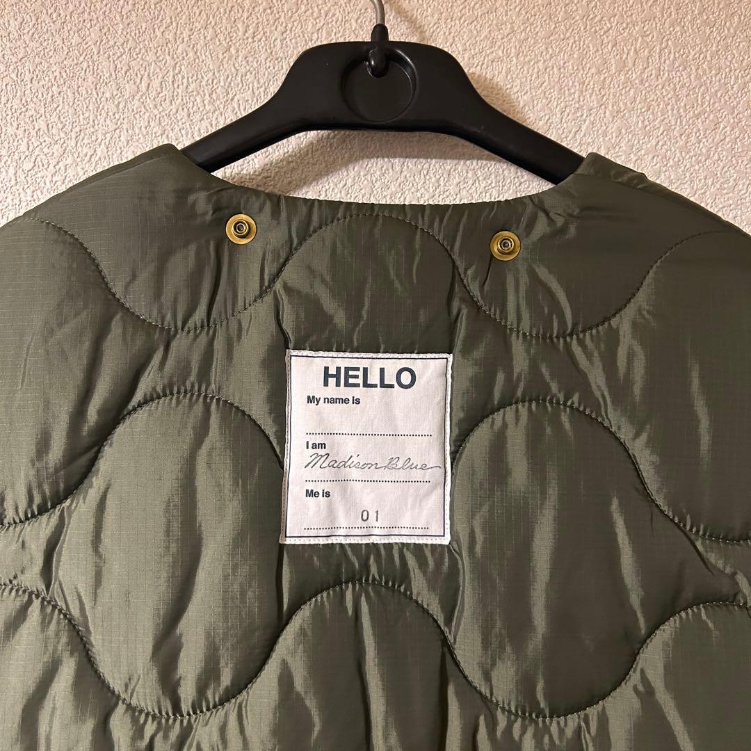 MADISONBLUE マディソンブルー キルティングベスト カーキ