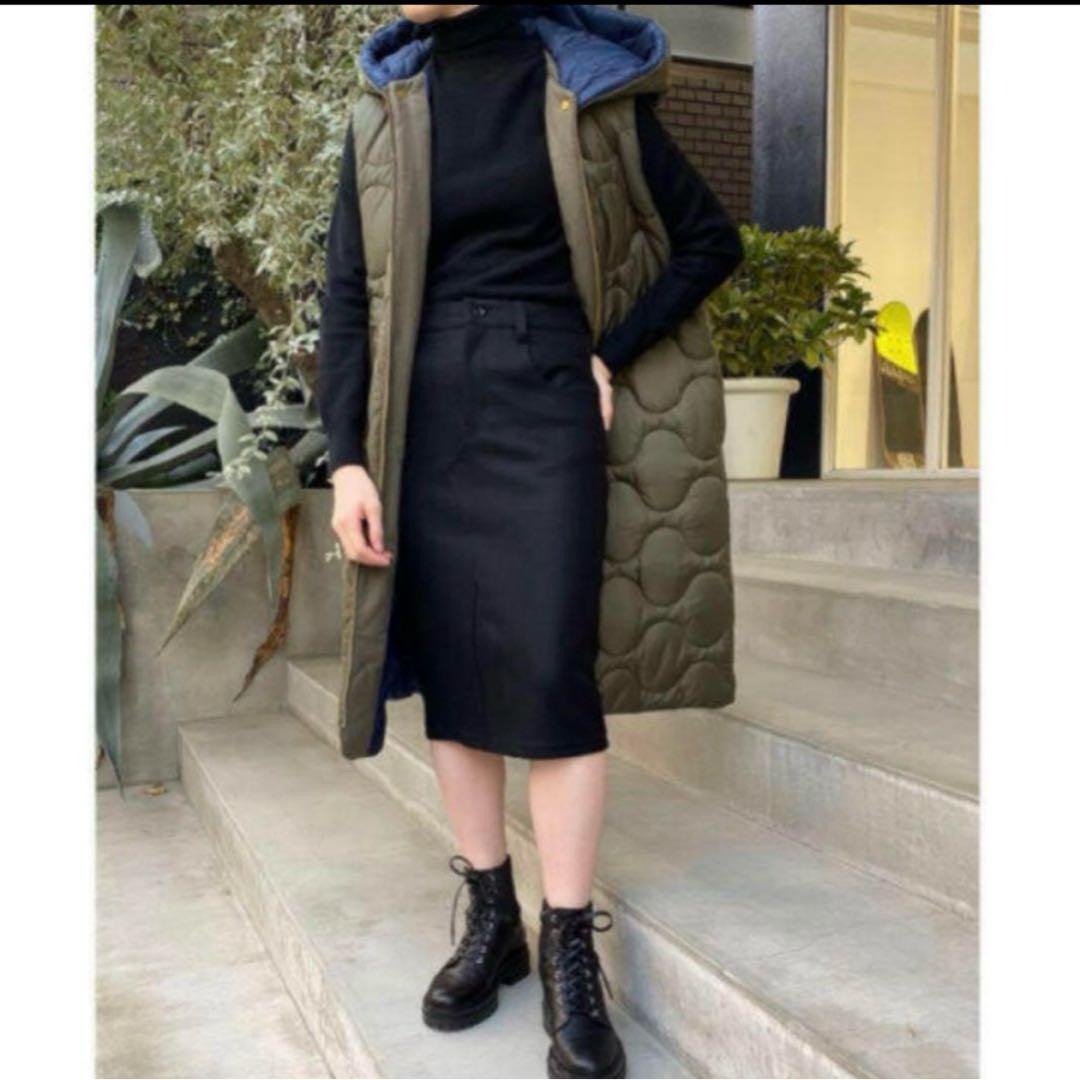 MADISONBLUE マディソンブルー キルティングベスト カーキ