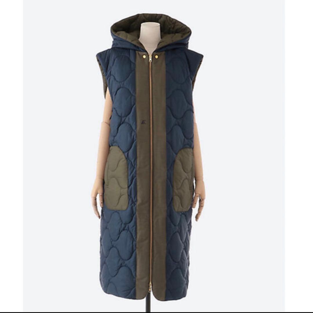 MADISONBLUE マディソンブルー キルティングベスト カーキ