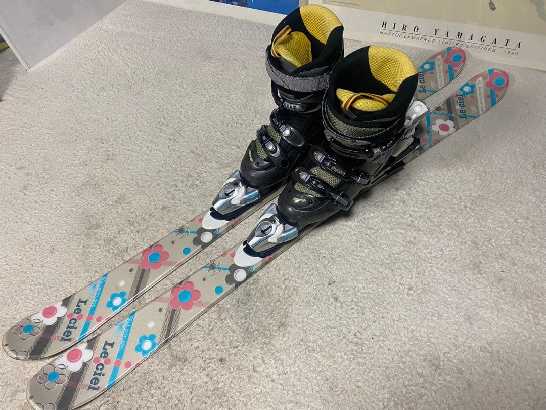 サロモン ツインチップミッドスキーセット131cm ブーツ 26cm中古