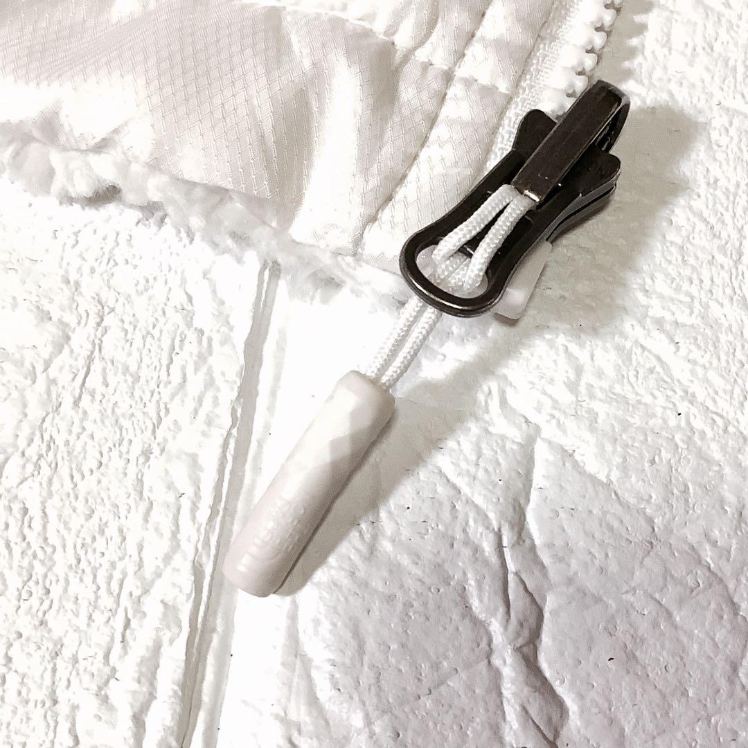 ○ノースフェイス リバーシブル 中綿 ボア ベスト 刺繍ロゴ ホワイト 白 L