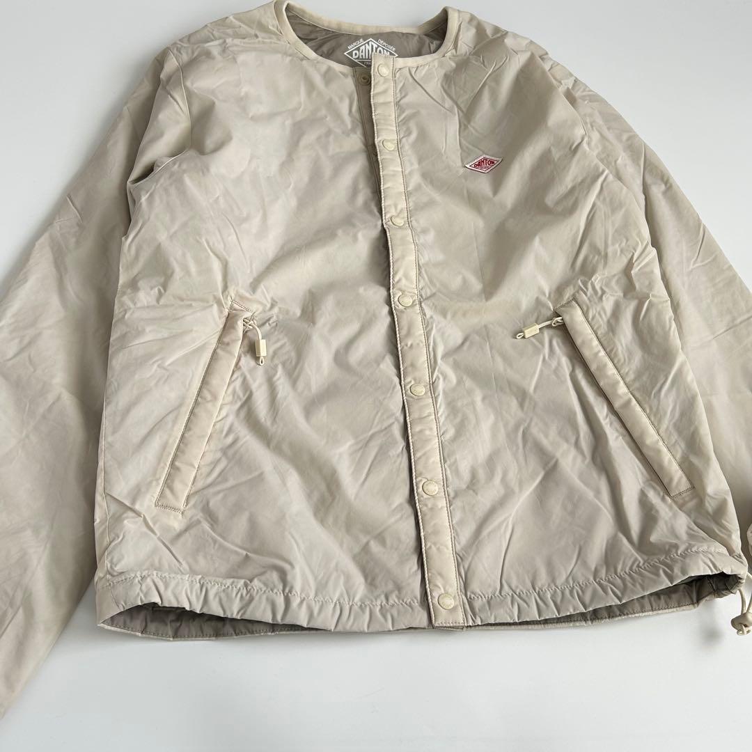 DANTON/ダントン]ナイロンタフタ インサレーションノーカラージャケットXS