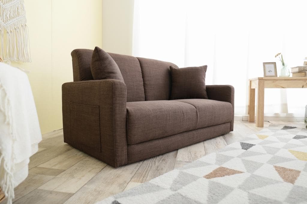 2人掛けソファ コンパクトタイプ ブラウン系 幅110