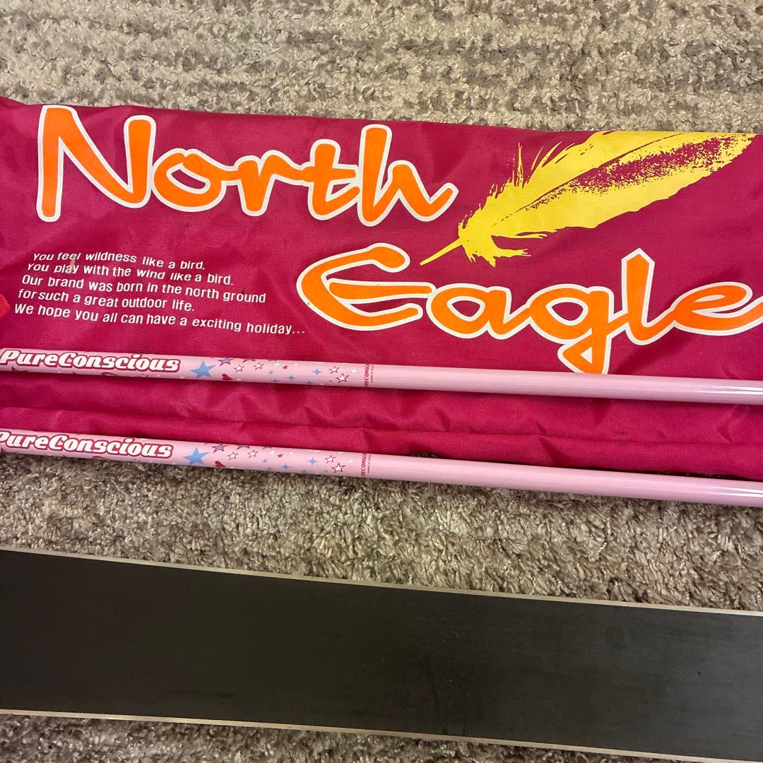 スキーセット　120㎝　elan ピンク　スキー板　ストック