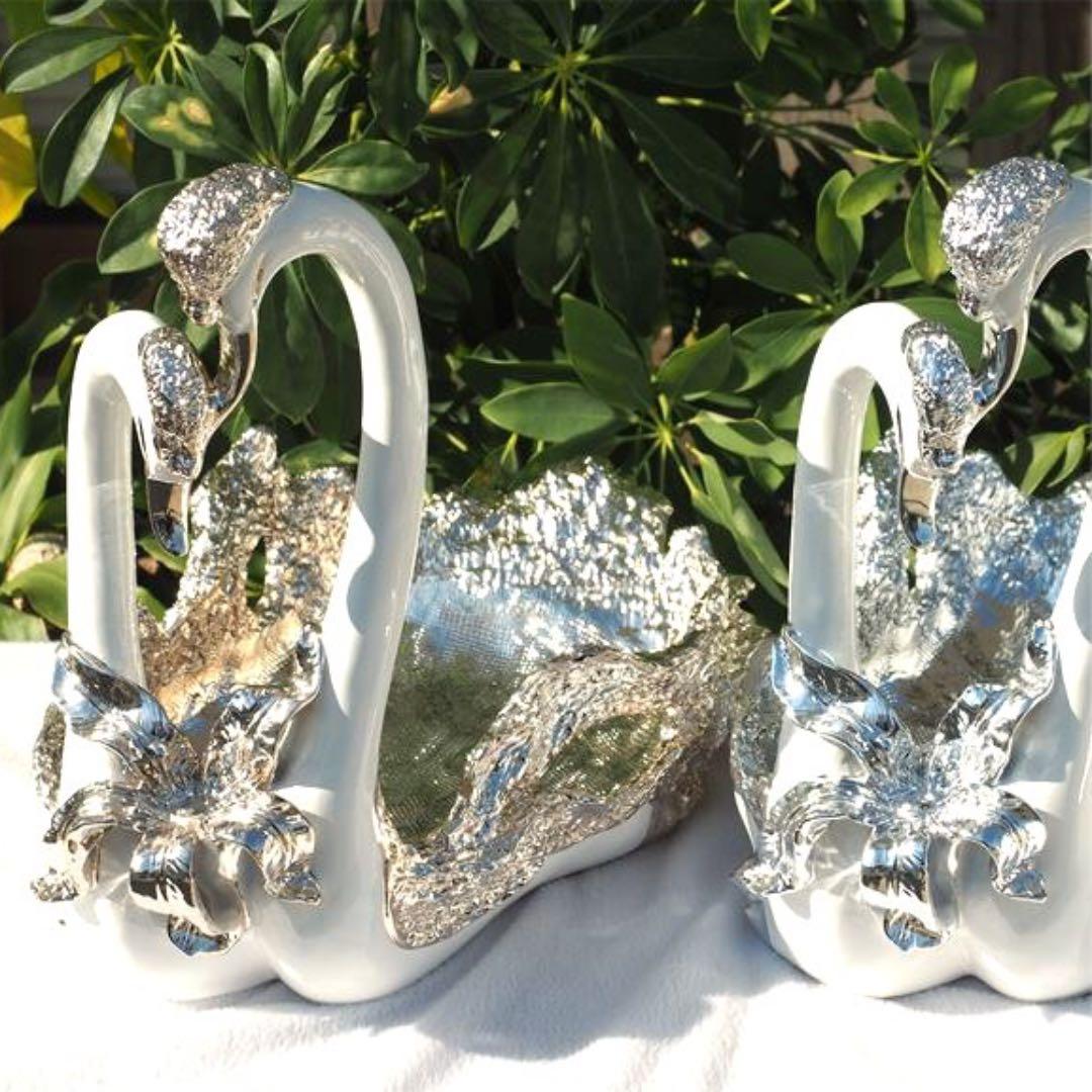 ★特選一品★白鳥&水晶♡浄化スペシャル☆【白鳥『スワン』型ディスプレイ器】❤️