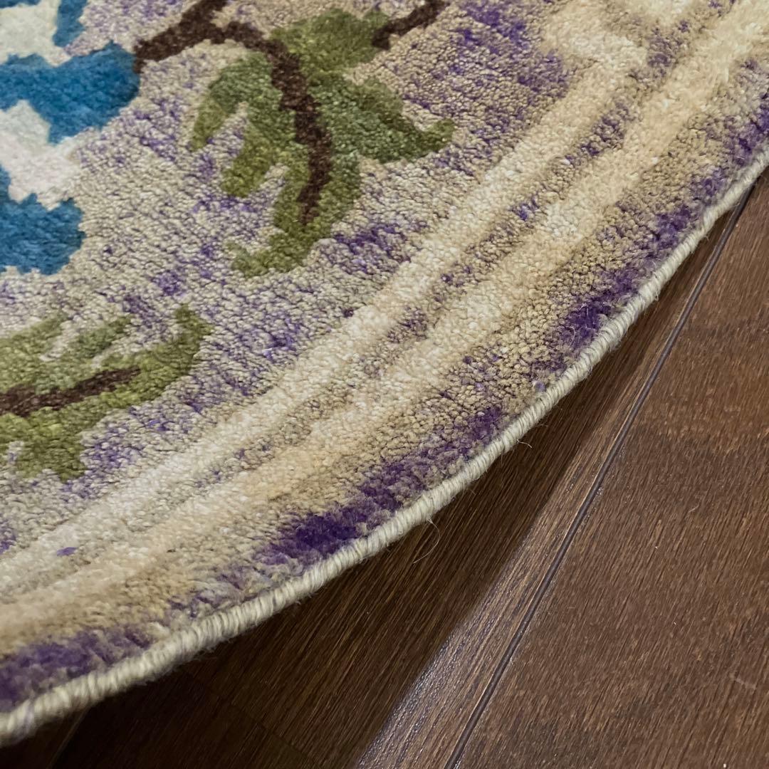 チベットラグ　ビンテージ手織り絨毯 46cmx46cm old rug