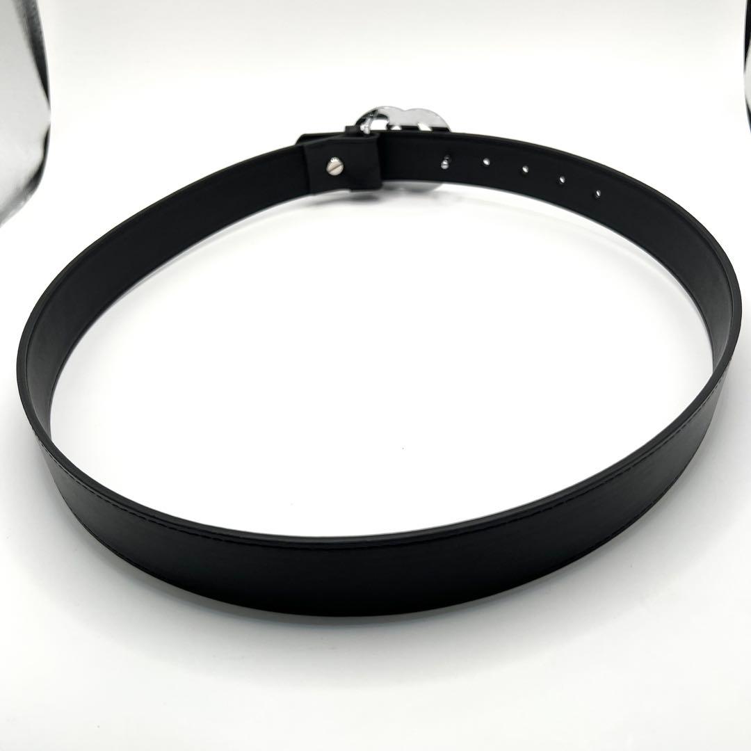 極美品✨GUCCI ベルト 黒 マーモント シルバー金具 ダブルG