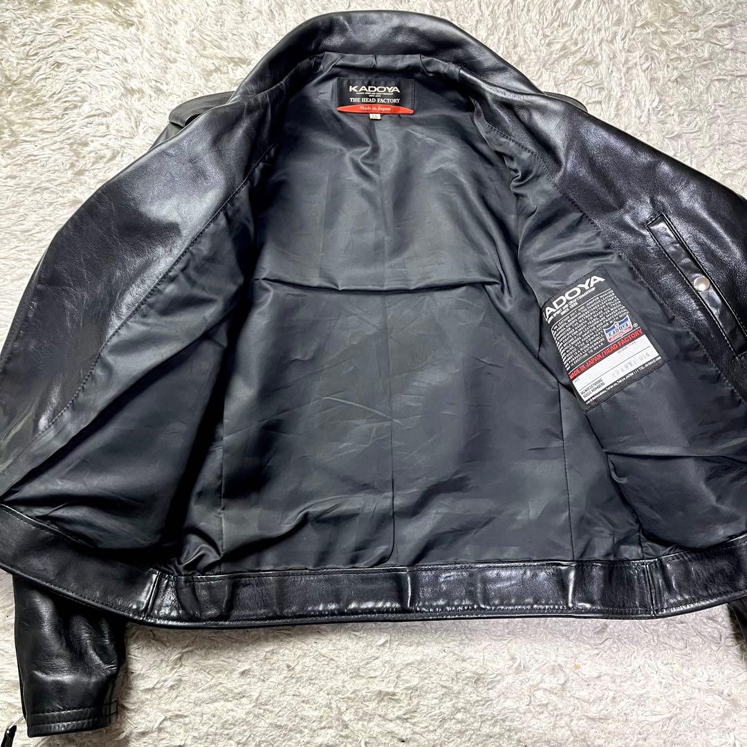 極美品/LLサイズ✨カドヤ ヘッドファクトリー ダブルライダースジャケット