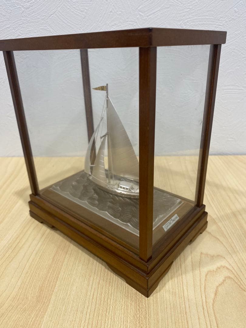 TAKEHIKO 武比古 silver985 ヨット 銀製 中古ガラスケース