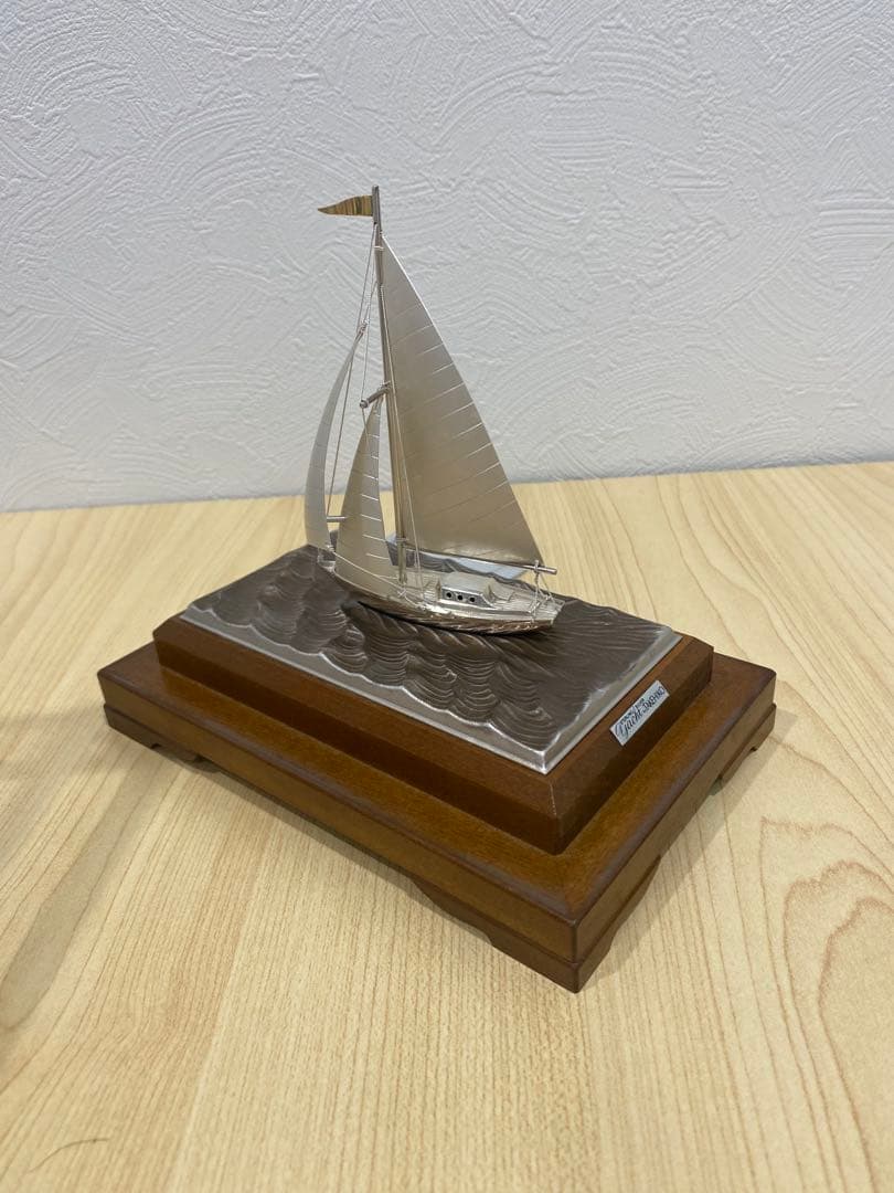 TAKEHIKO 武比古 silver985 ヨット 銀製 中古ガラスケース