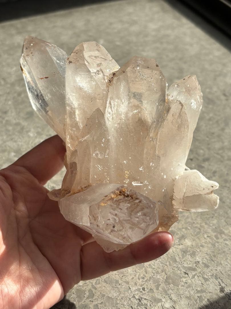 インド　マニカラン産　ピンクサマディクォーツ　クラスター　728g 天然石