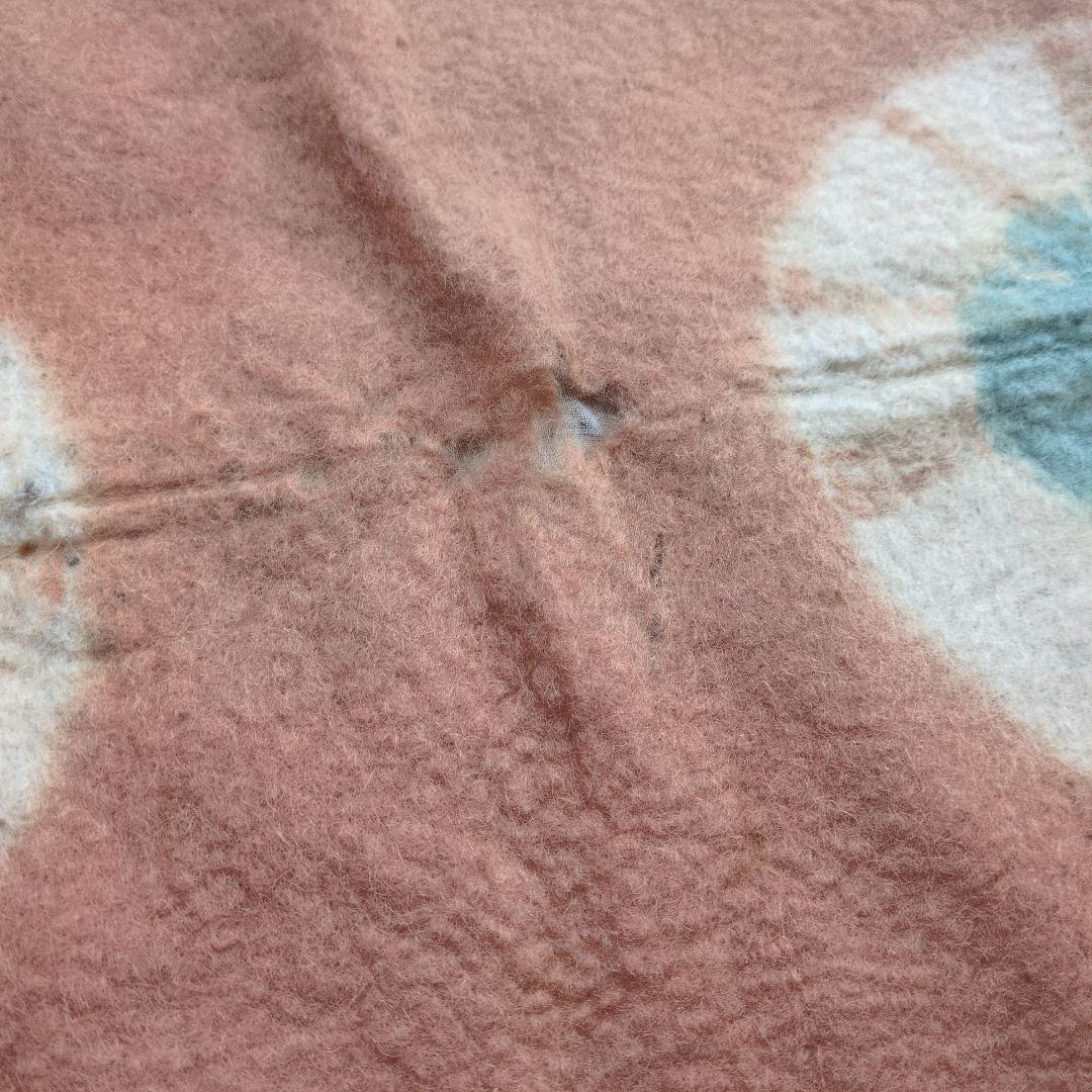 段通　中国段通　毛氈　アンティーク　古布　ラグ　骨董　中国古毯　茶道具　チベッ