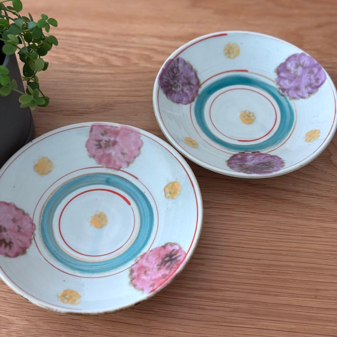 【未使用】伊藤聡信 色絵 取り皿2枚セット 5寸