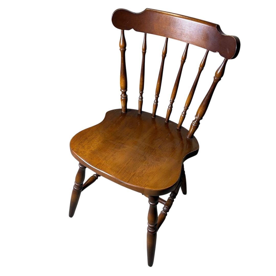 【極美品】飛騨産業　ダイニングチェア ダークブラウン　アンティーク