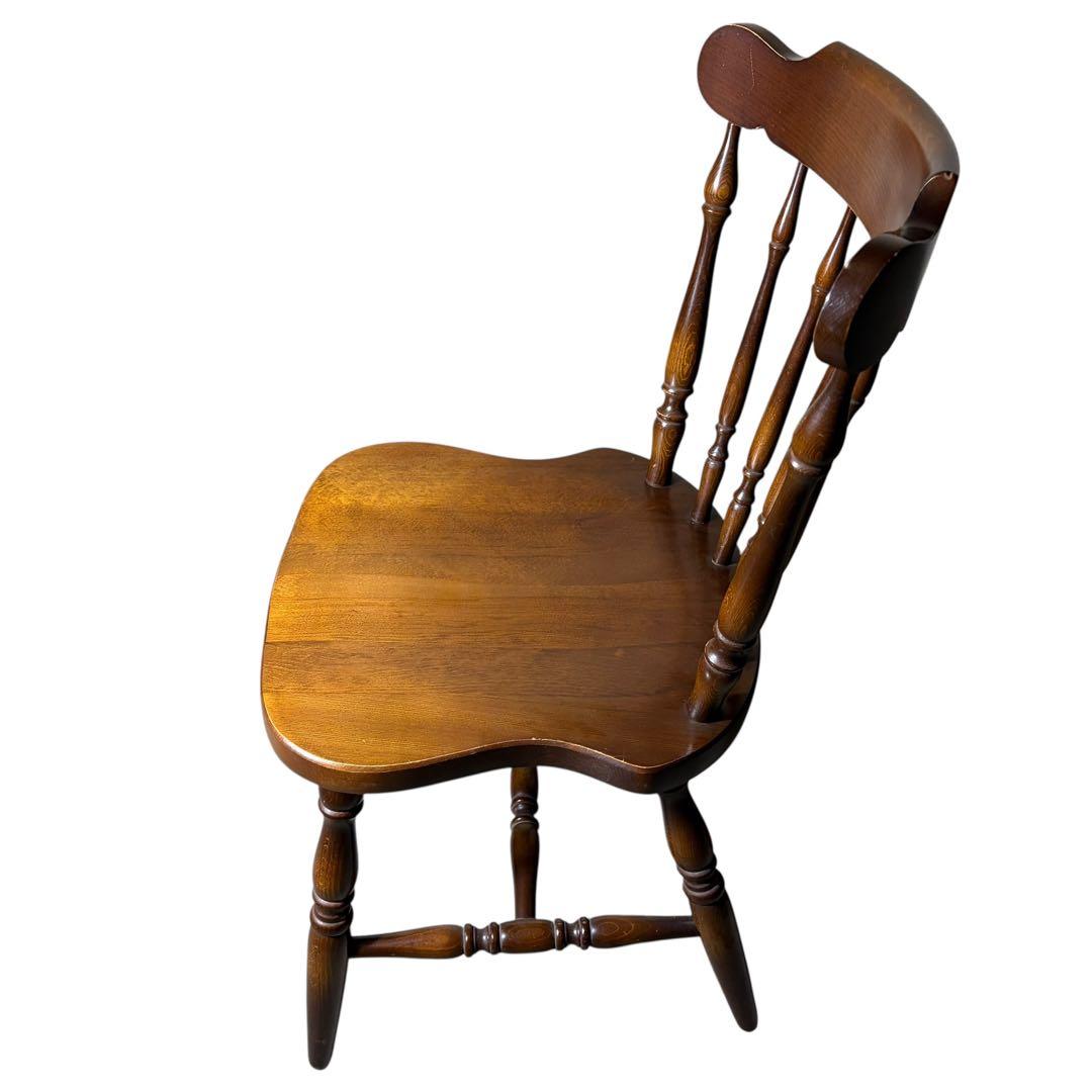 【極美品】飛騨産業　ダイニングチェア ダークブラウン　アンティーク