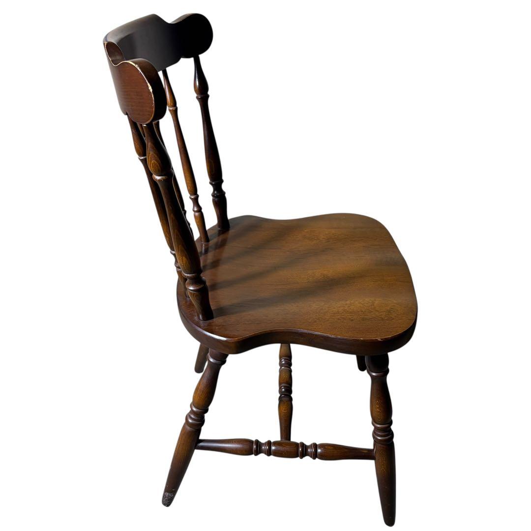 【極美品】飛騨産業　ダイニングチェア ダークブラウン　アンティーク