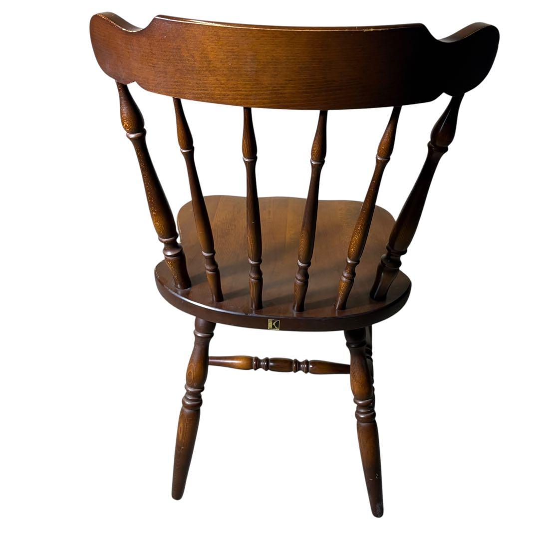 【極美品】飛騨産業　ダイニングチェア ダークブラウン　アンティーク