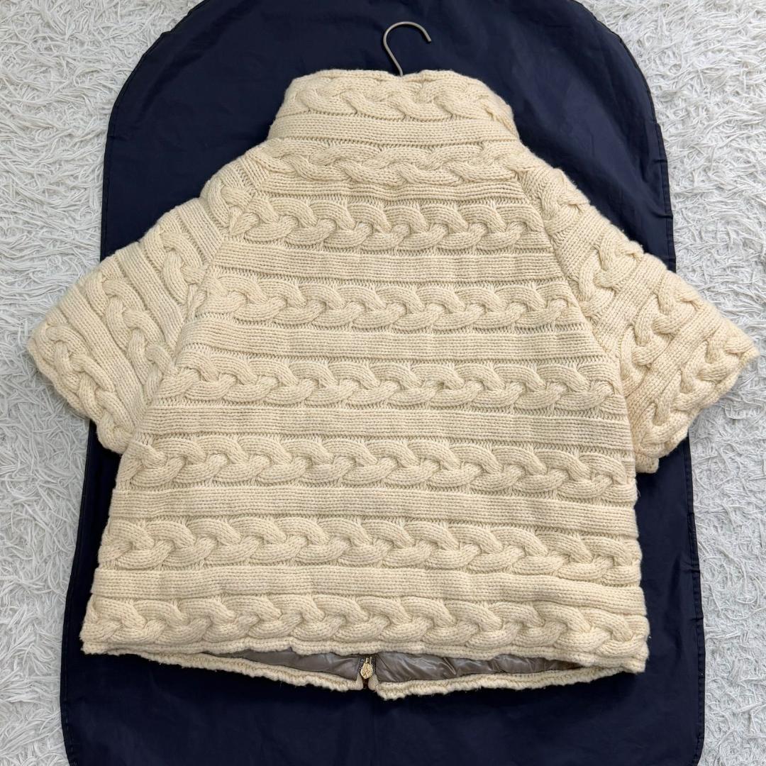 16985✨ヘルノ ニットダウンジャケット ケーブル ショートスリーブ ウール