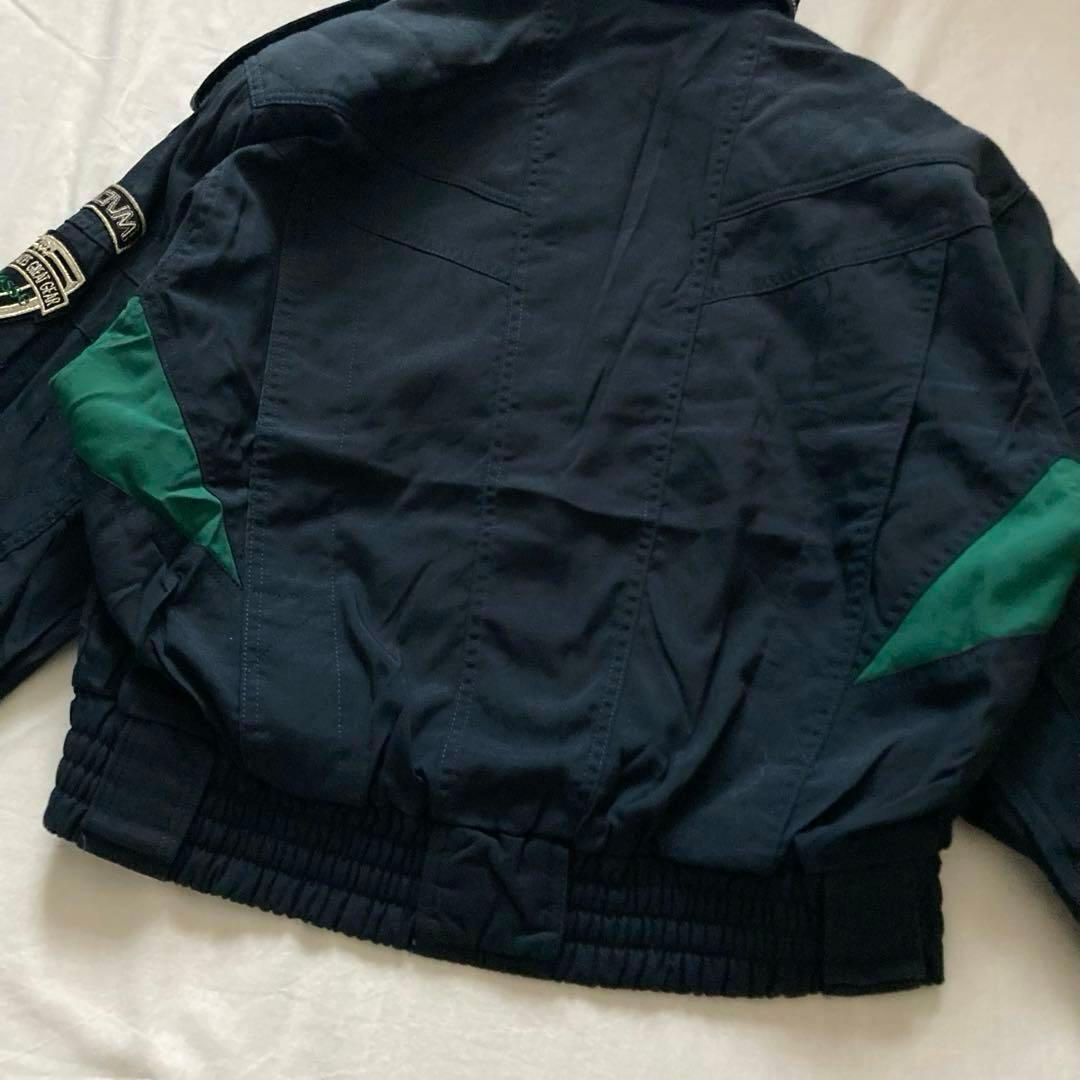 90s vintage shell navy bomber jacket 短丈