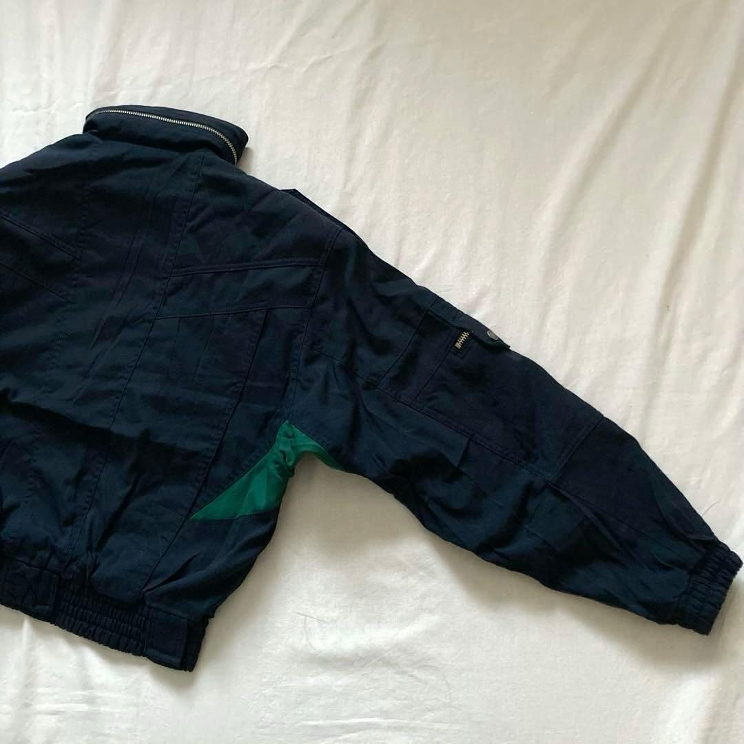 90s vintage shell navy bomber jacket 短丈