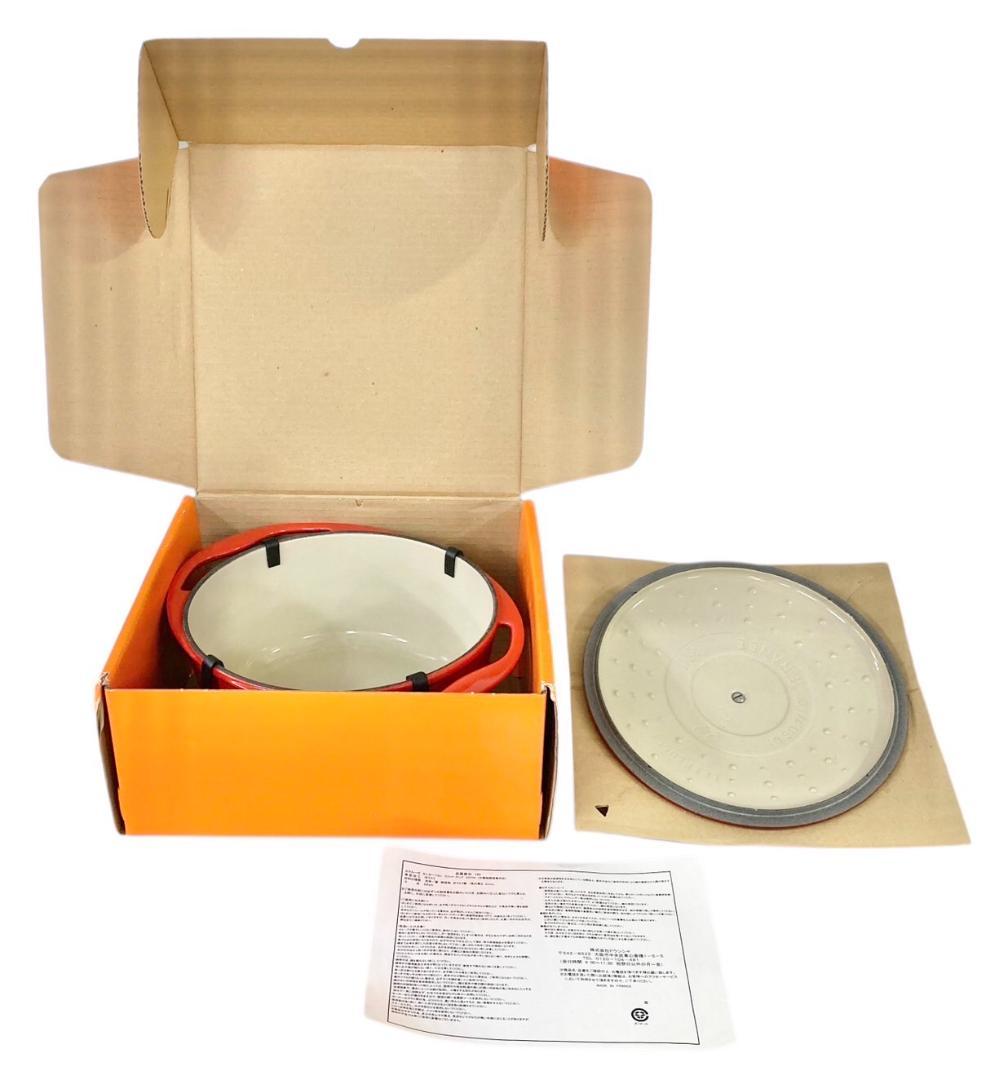 ★未使用★ル・クルーゼ センセーション ココットロンド 22cm チェリーレッド