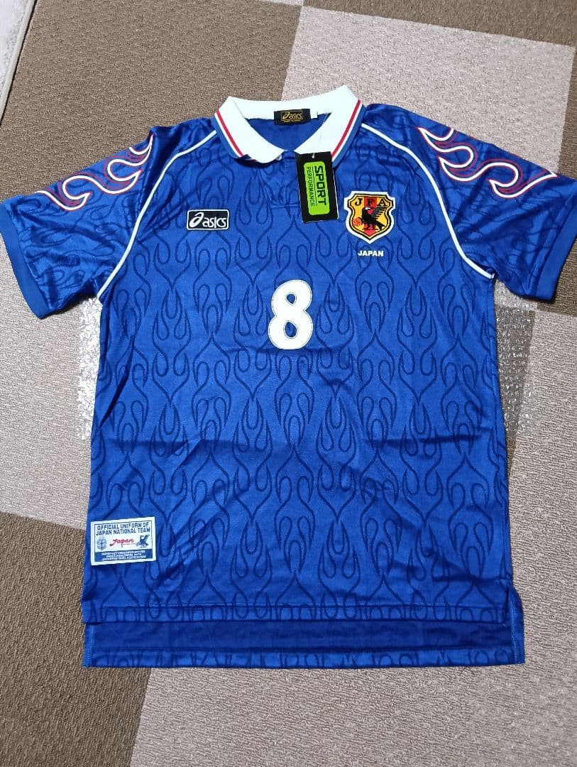 asics 日本代表 サッカーユニフォーム 番号8 中田英寿 Lサイズ