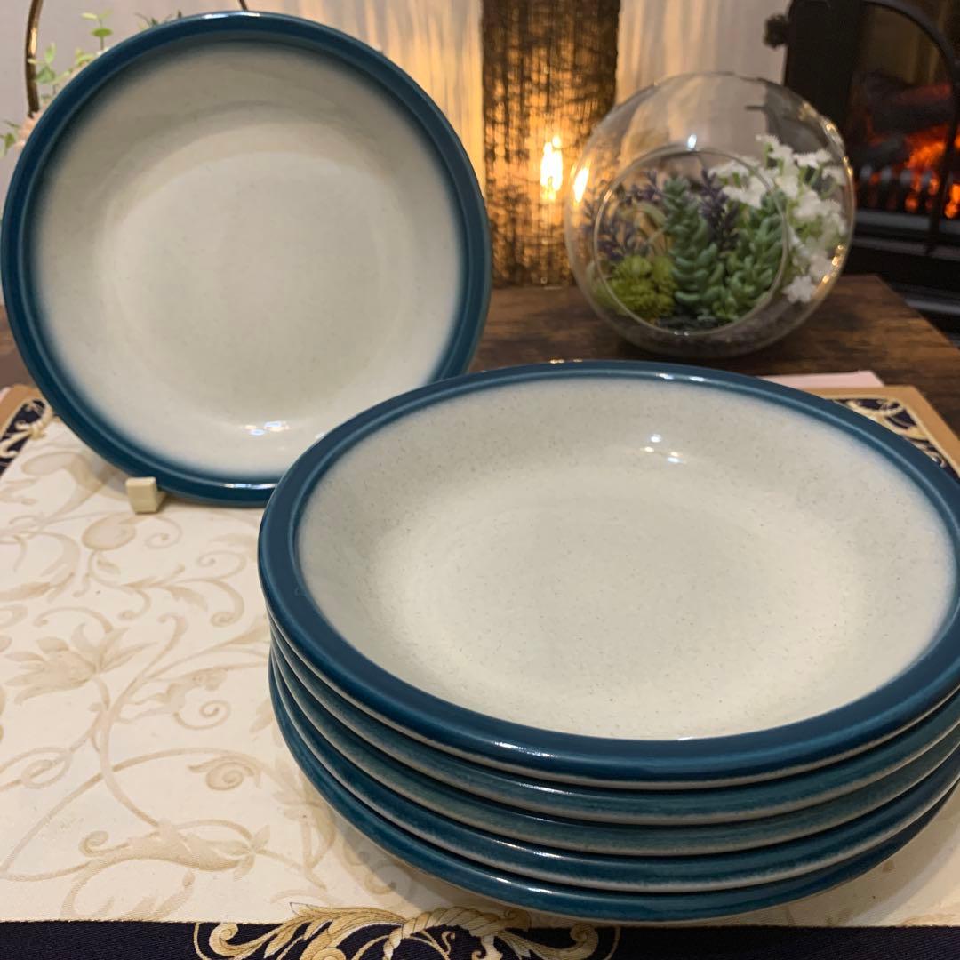 希少　ウェッジウッド ブルー　パシフィック　20cmサラダボウル　6枚