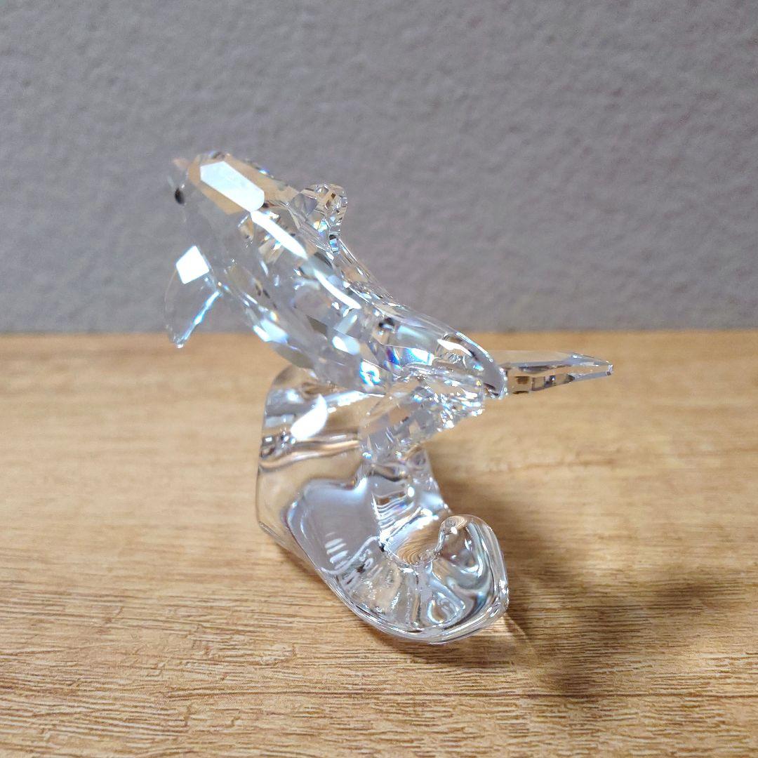 スワロフスキー　置物　イルカ　赤ちゃん　デザイナーサイン入り