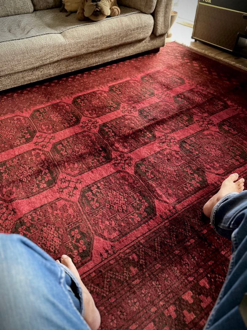 トライバルラグ　ヴィンテージラグ　アフガン　トルクメン　エルサリ　特大サイズ美品