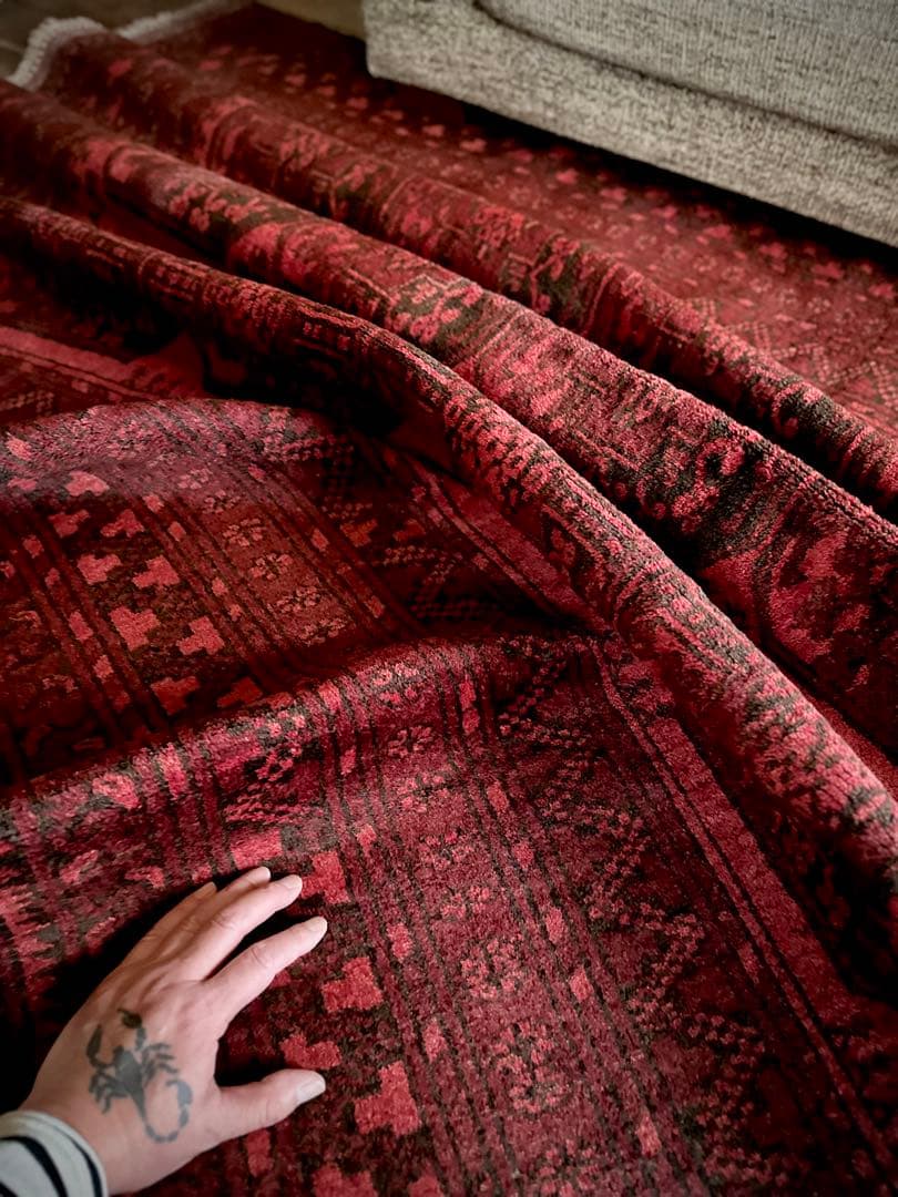 トライバルラグ　ヴィンテージラグ　アフガン　トルクメン　エルサリ　特大サイズ美品