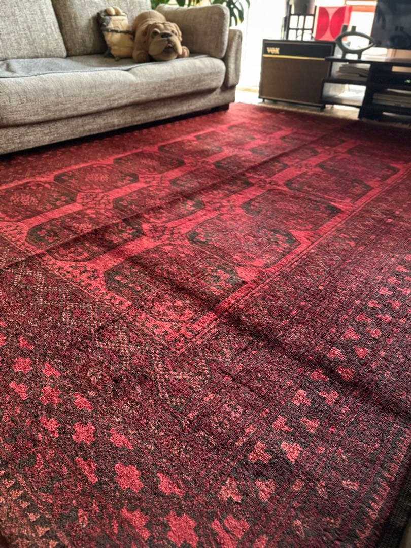 トライバルラグ　ヴィンテージラグ　アフガン　トルクメン　エルサリ　特大サイズ美品