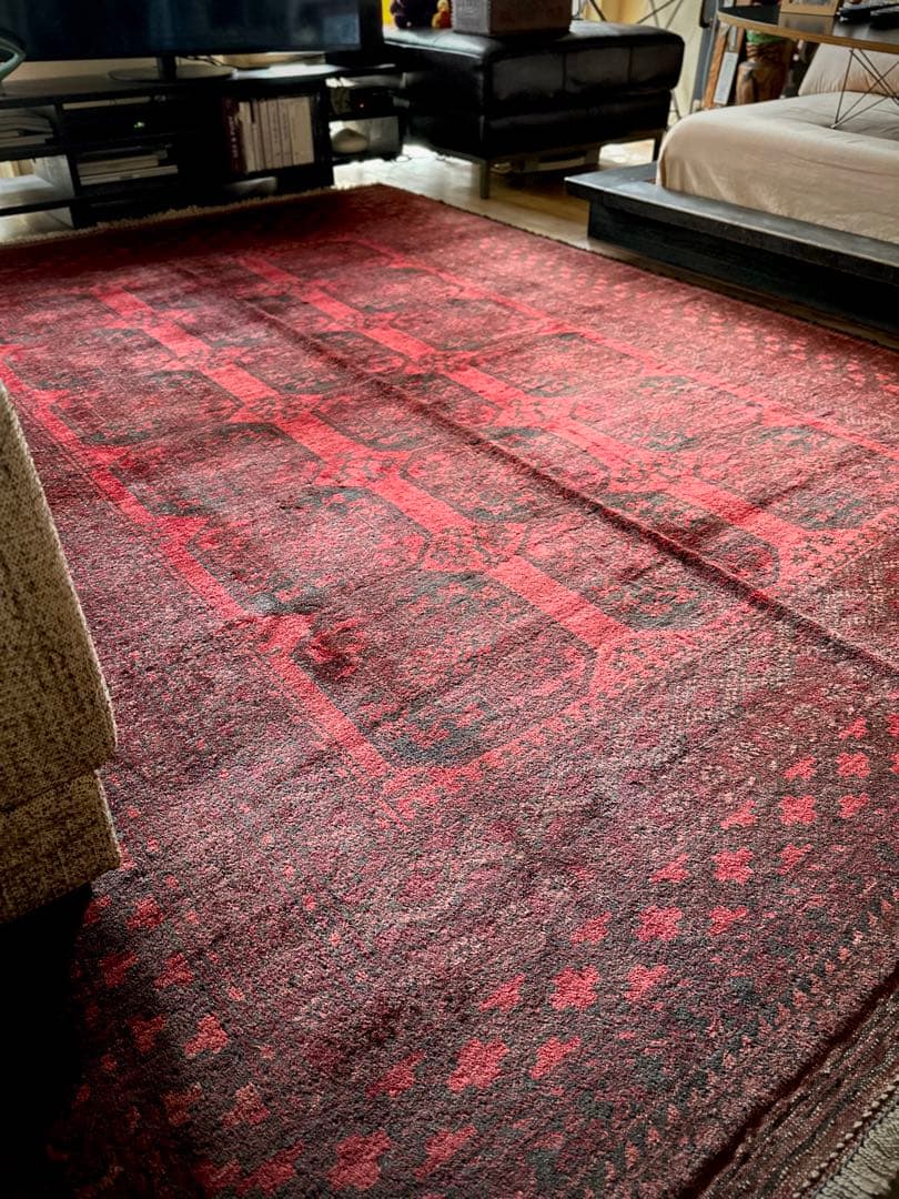 トライバルラグ　ヴィンテージラグ　アフガン　トルクメン　エルサリ　特大サイズ美品