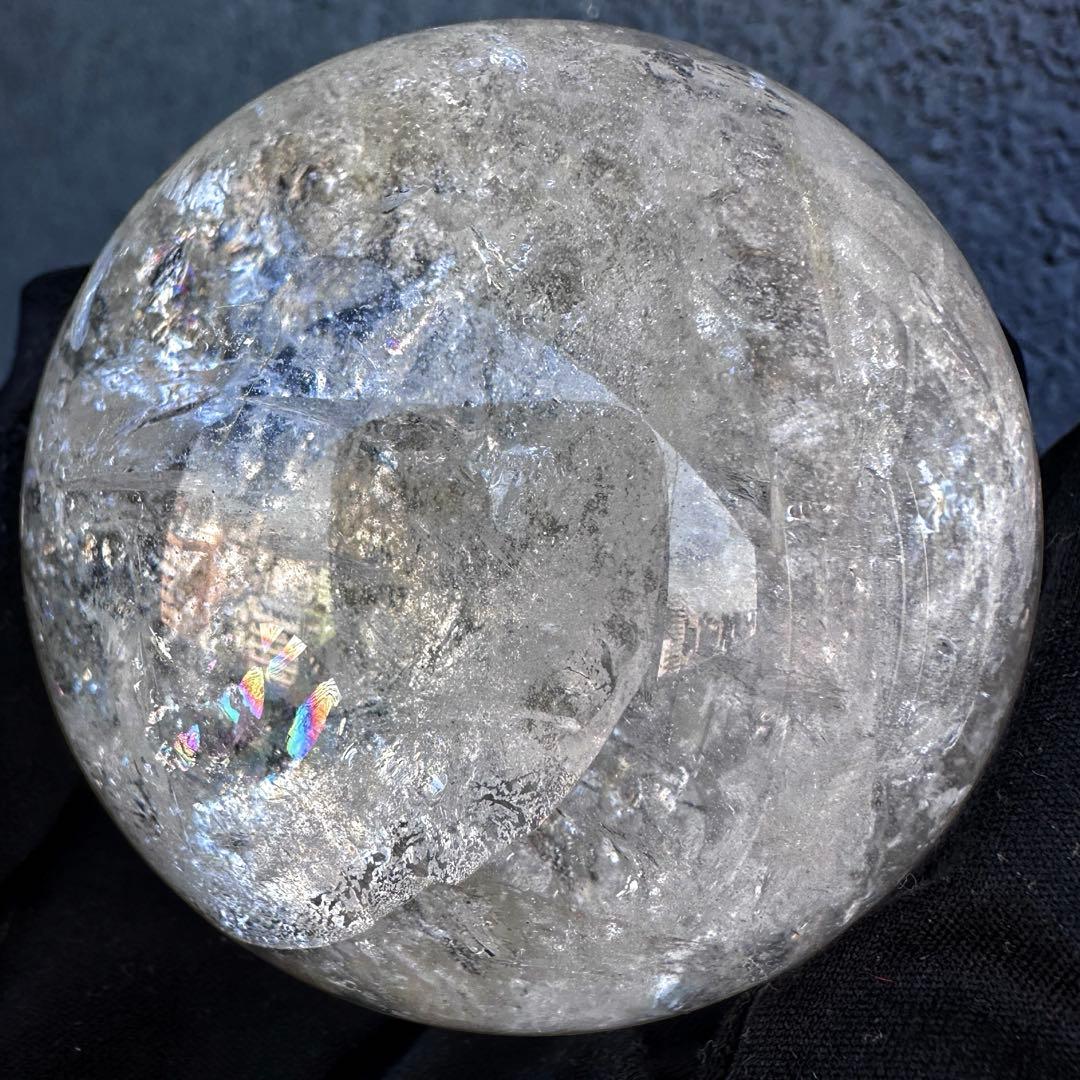 爆レア❗️アゼツライト☆レインボー☆ヒマラヤ水晶 丸玉☆虹☆パワー浄化A1562