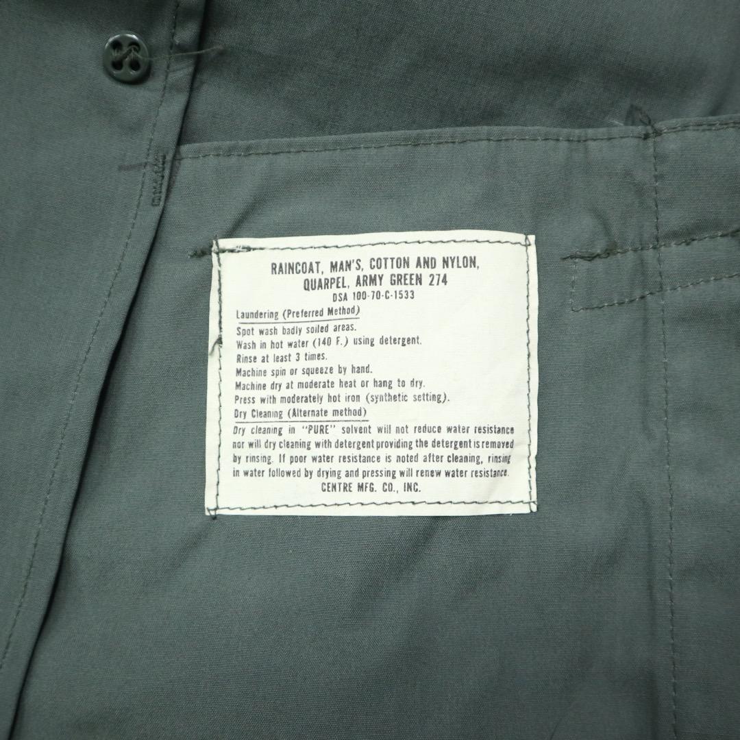 デッドストック 70s ビンテージ US ARMY トレンチ コート ミリタリー