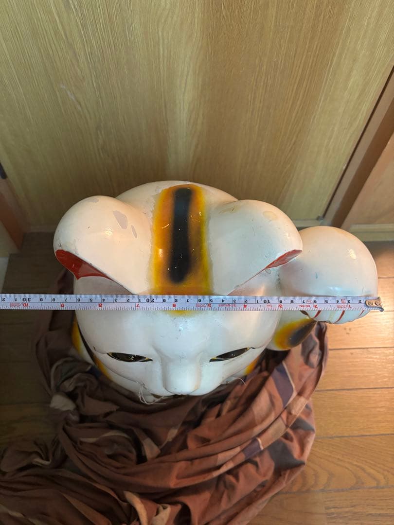 招き猫(左手) 特大 開運 アンティーク　送料込み