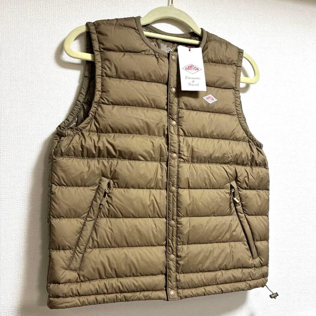 【新品未使用】DANTON ダントン インナーダウン クルーネック ベスト XS