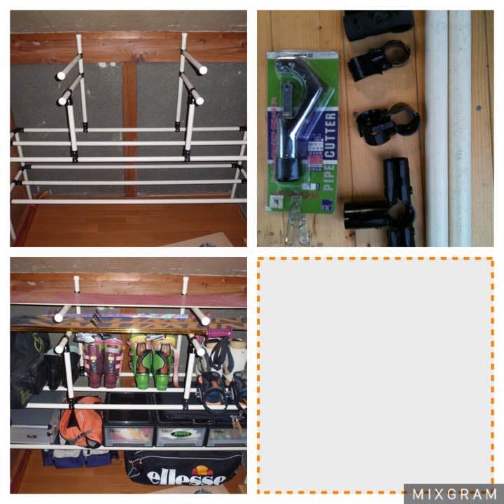 イレクターパイプ　　DIY  ボード スキー  ストッカー