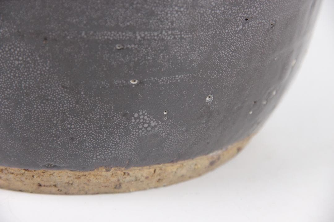 中国美術 　宋代 建窯 油滴釉 瓶 天目 古陶磁 時代物 台付 ED5-11