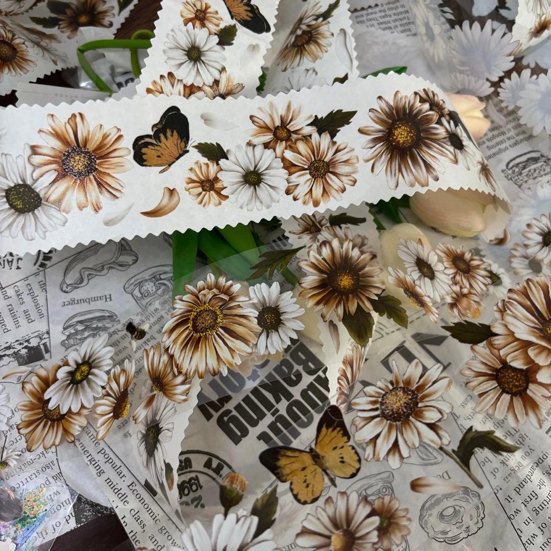 ⭐️SALE⭐️ 繁花文创《暮时菊》海外マスキングテープ　マステ 【2655】