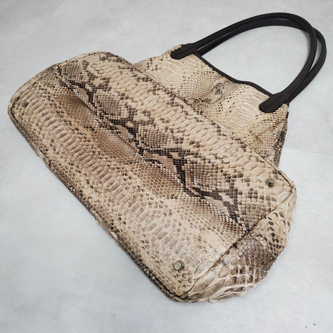 美品✨️高木ミンク　ARBORENTE ダイヤモンドパイソンレザー トートバッグ