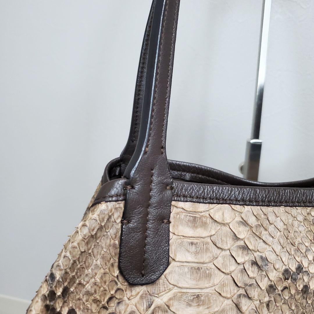 美品✨️高木ミンク　ARBORENTE ダイヤモンドパイソンレザー トートバッグ