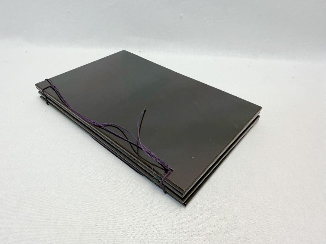 未使用 茶道具 木製溜塗 器据 と 桐 和敬板 うぐいす針3点セット 元箱